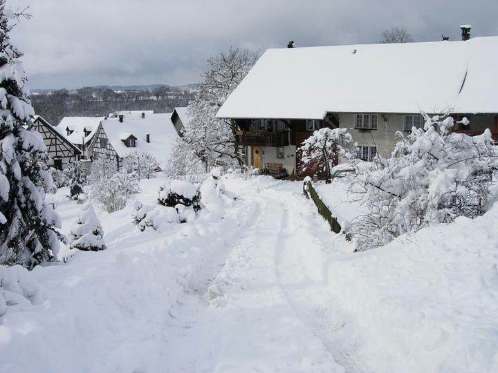 Blick von der Steigstrasse in die Harnischgasse.