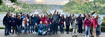 Teilnehmergruppe am Rheinfall