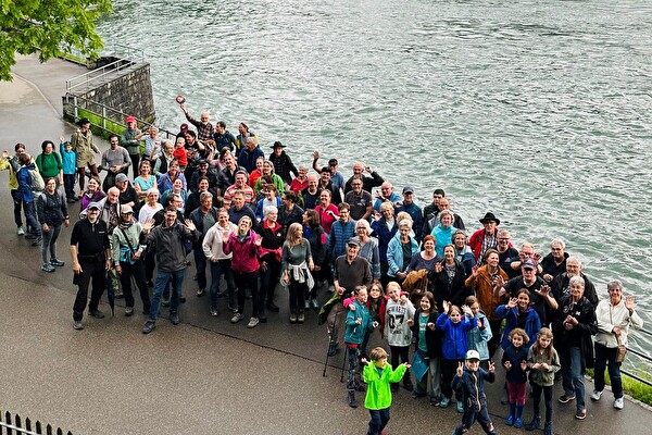 Teilnehmergruppe am Rheinfall