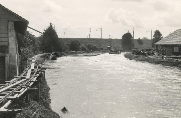 Glattabsenkung 1946/47 im Bereich Grossgasse.