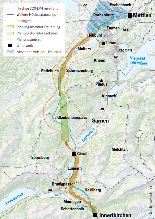 SÜL Korridor gemäss Flyer an die Haushalte