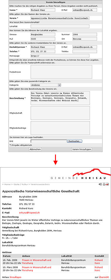 Anleitung Vereinseintrag