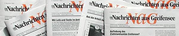 Titelblattausschnitte verschiedener NaG-Ausgaben