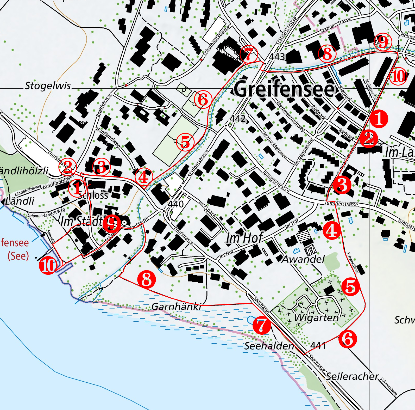 Route Nachtspaziergang