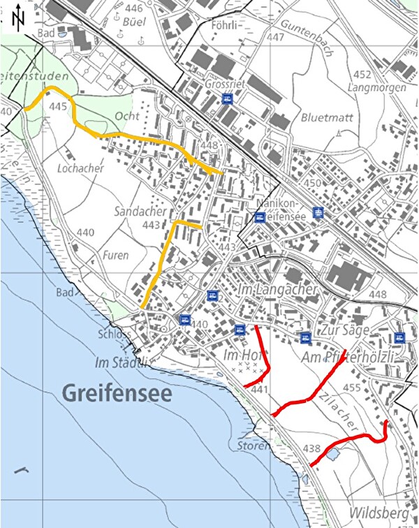 Situationsplan mit Notfallzufahrten Rad WM 2024