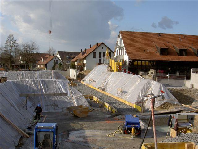 Ganz ohne Sandstein ging es dann doch nicht. Es war aber glüchlicherweise ein sehr geringer Teil und war so schnell abgetragen, dass der Fotograf zu spät kam. 