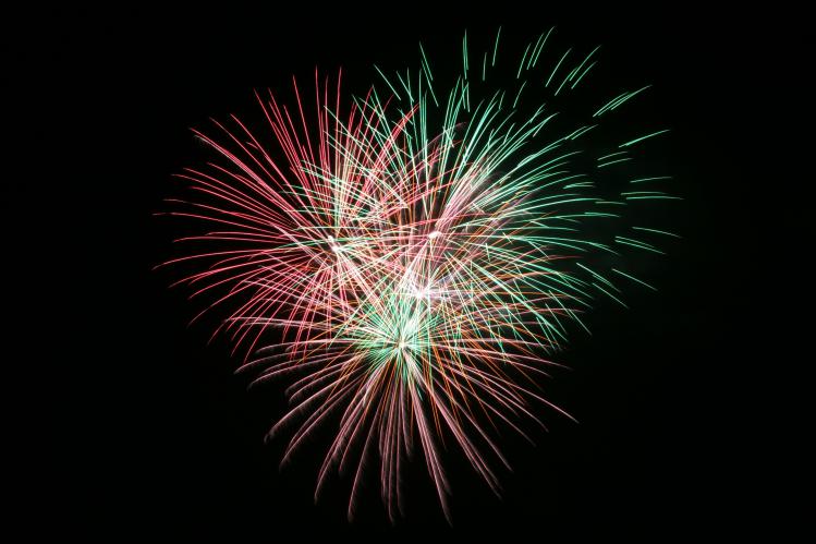 Feuerwerk am See