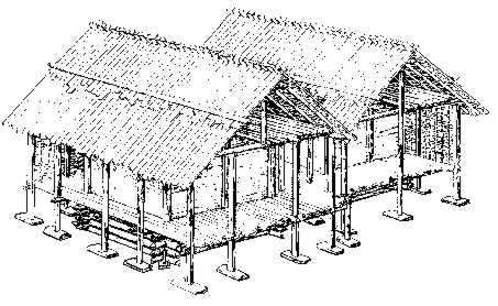 Pfahlbau-Häuser
