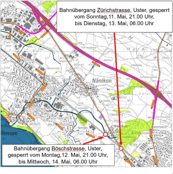 Streckensperrung Bahnübergang 2025