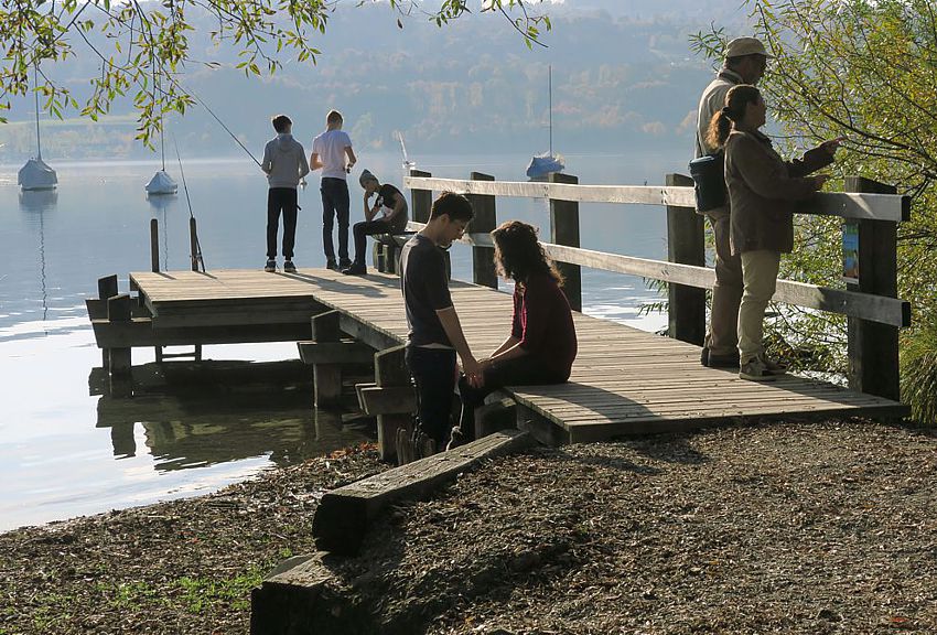 Ob Natur, Fischfang oder Annäherung, die Parkanlage am See bietet fast allen etwas.