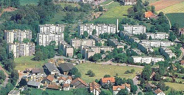 Pfisterhölzli und Sägerei Unholz im Juni 2002.