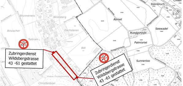 Strassensperrung Wildsbergstrasse