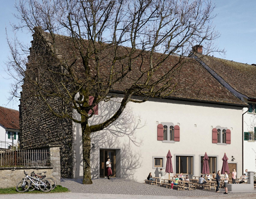 Gartenwirtschaft auf der Seeseite des Landenberghauses