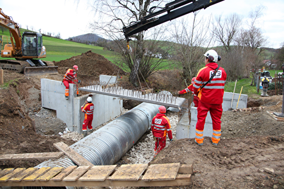 Bauarbeiten Brücke