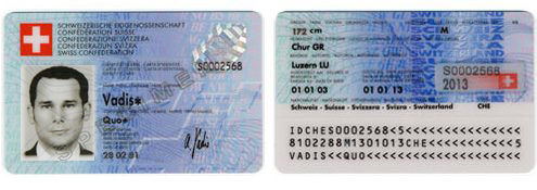 exemple de carte d'identité suisse