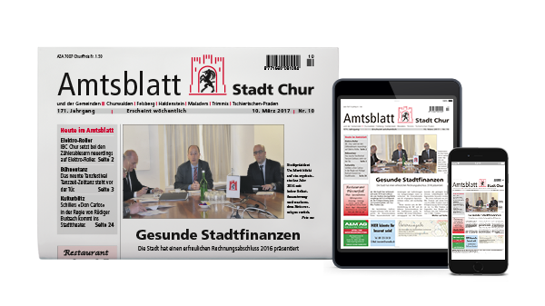 Das Amtsblatt der Stadt Chur erscheint wöchentlich.