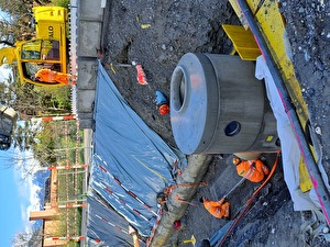 Bau Abwasserleitung