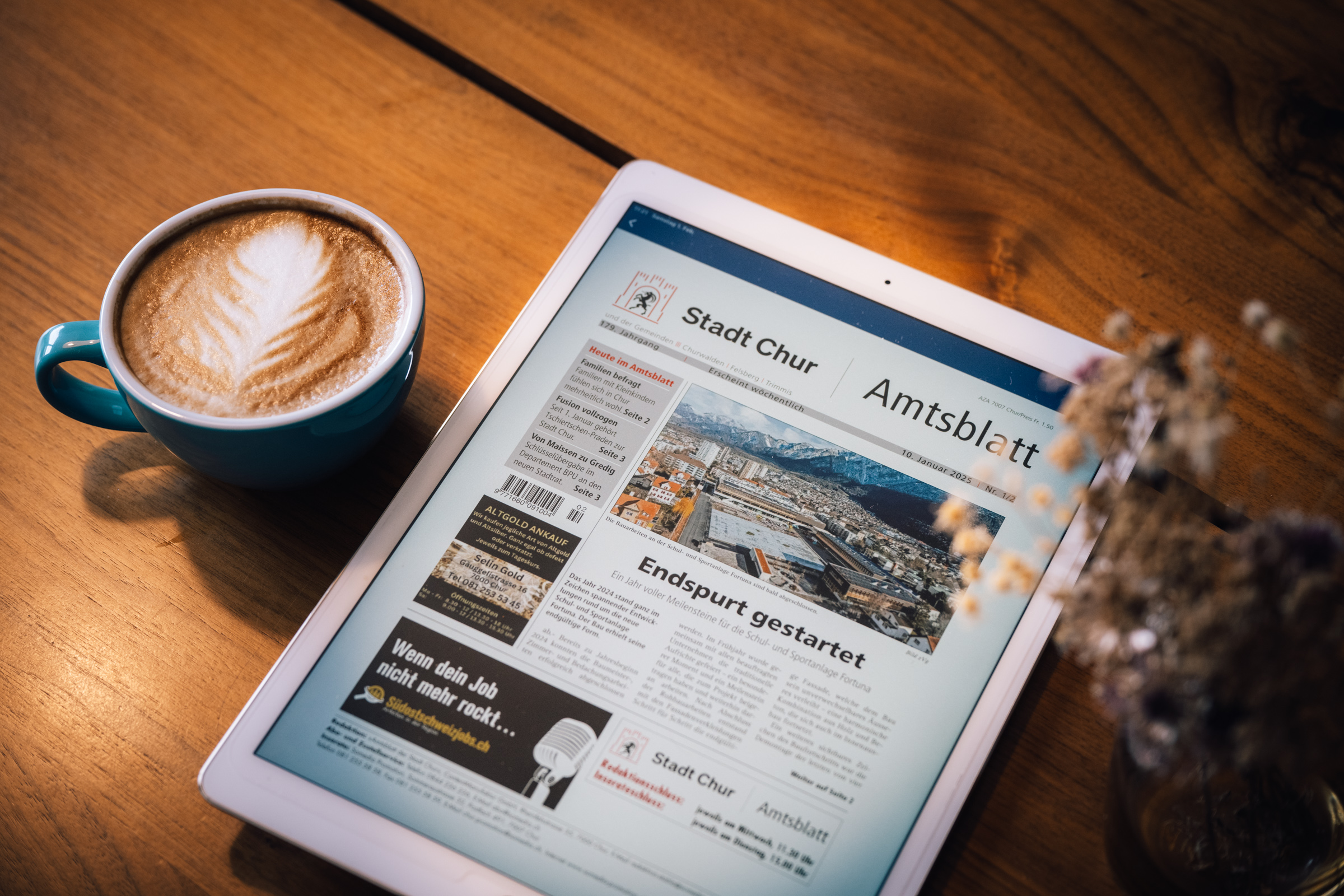 Das Amtsblatt der Stadt Chur erscheint wöchentlich.