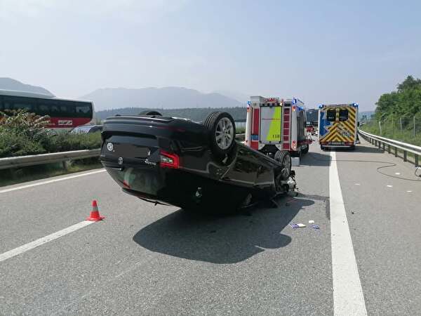 Strassenrettung  VU A13 Chur Süd AS Vial