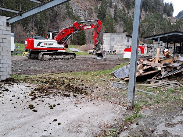 Baustelle Regenbecken Maladers