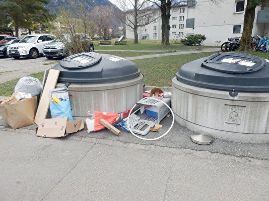 Falsche Abfallentsorgung
