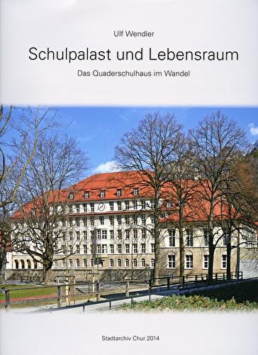 Das Cover des Quaderbuches mit einem Bild des Quaderschulhauses