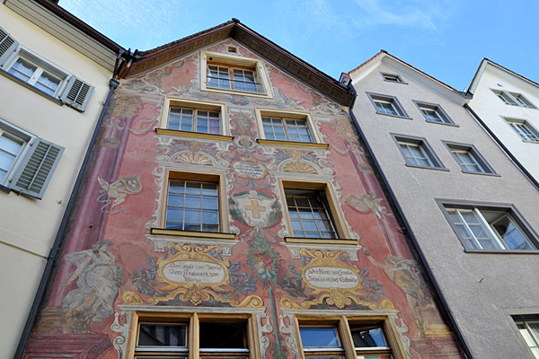 Das üppig bemalte Haus Zschaler an der Oberen Gasse