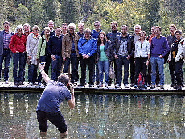 Gruppenbild am Crestasee