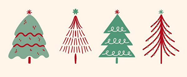 sapins alignés 