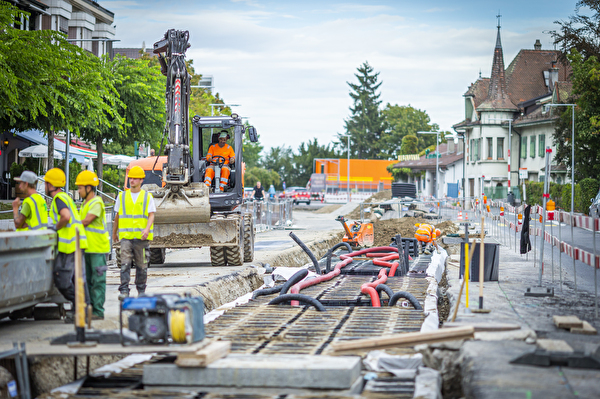 travaux route de lausanne 