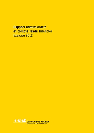 Couverture du rapport adminsitratif et financier 2012