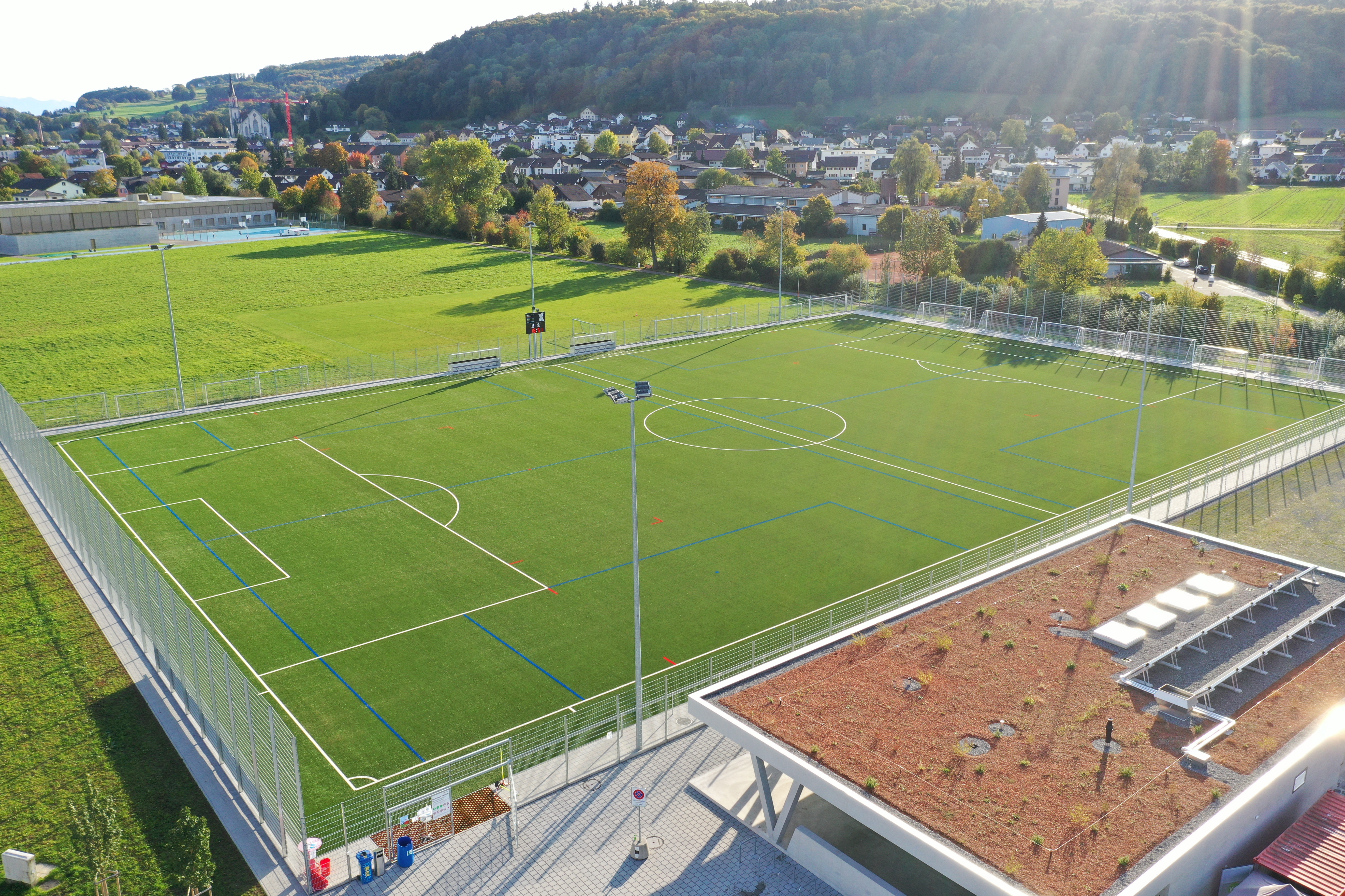 Sportanlage Badmatte - Stand der Bauarbeiten im Oktober 2020
