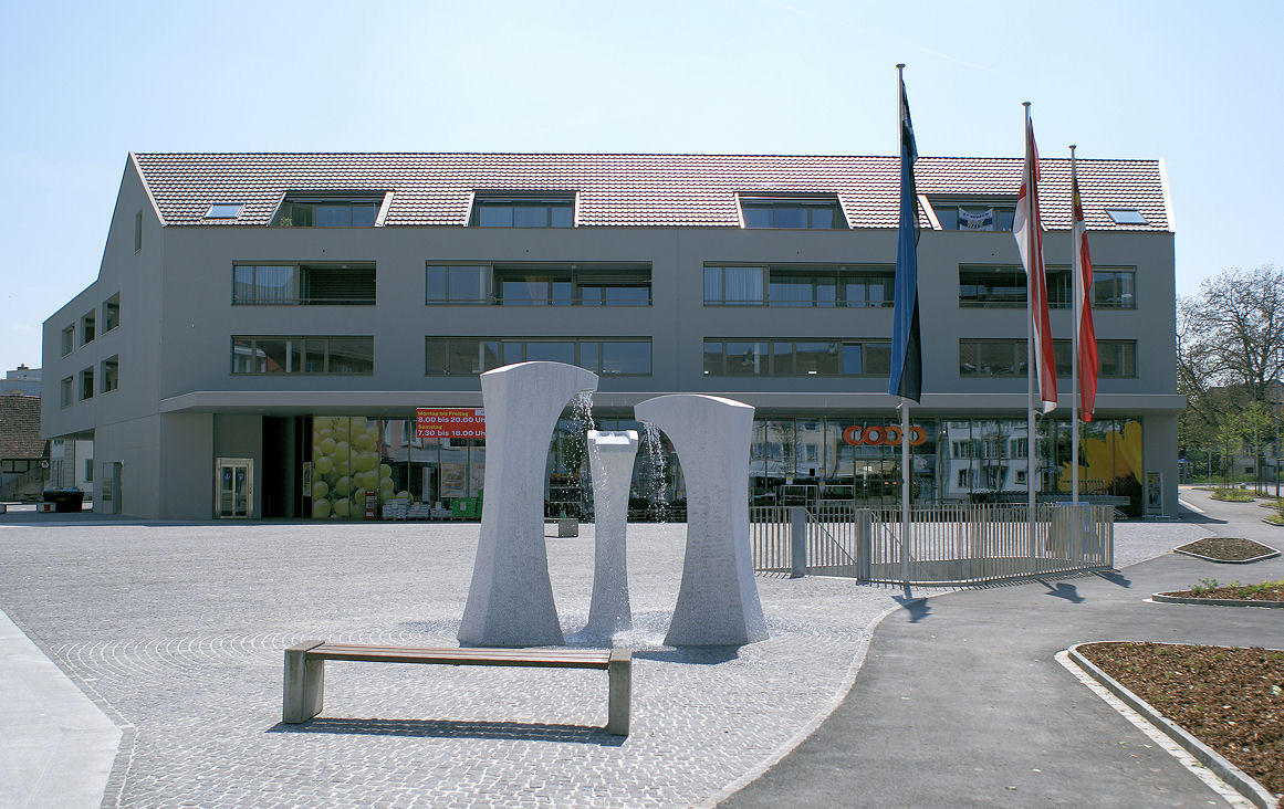 Der neue Villmerger Dorfplatz.