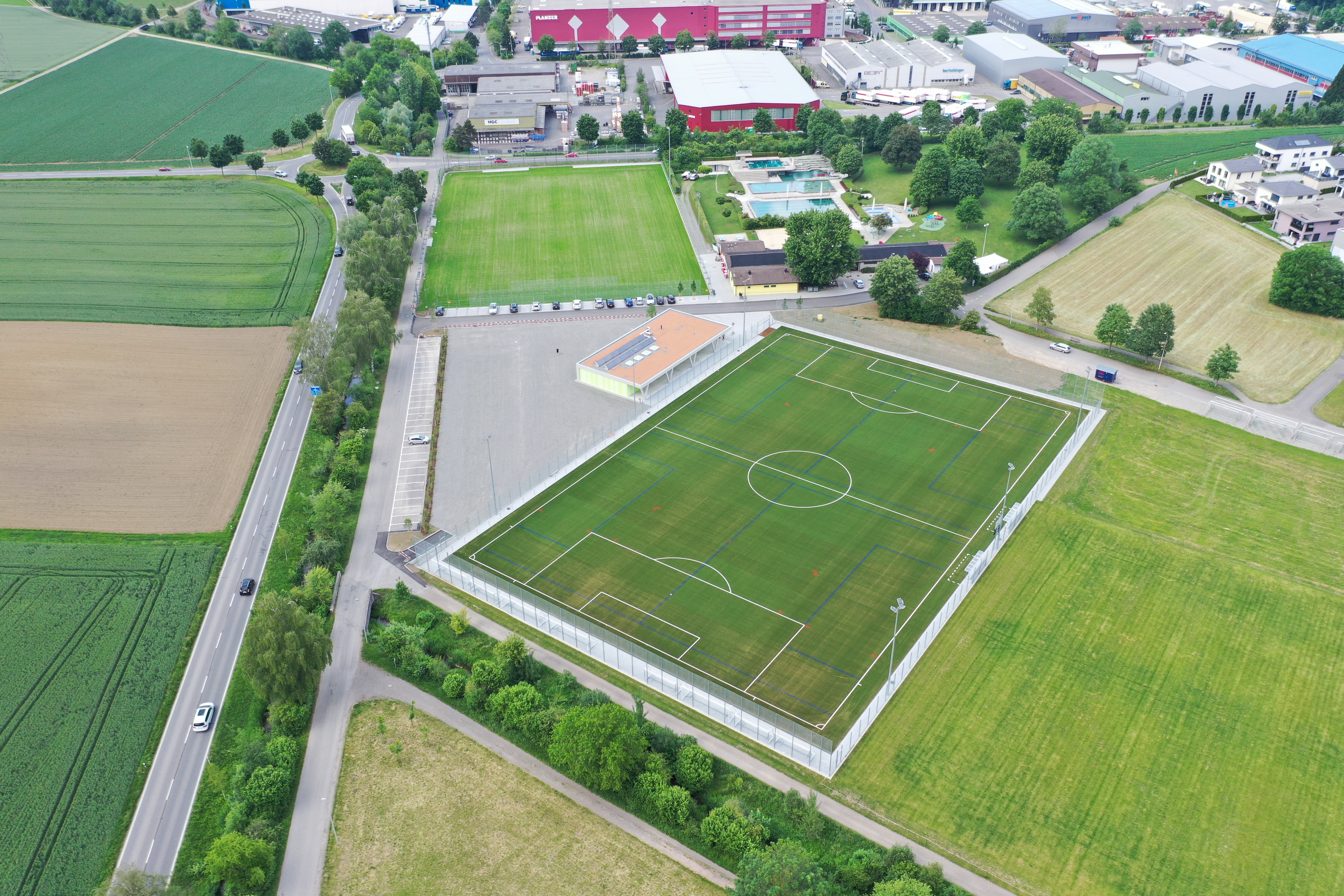 Sportanlage Badmatte - Stand der Bauarbeiten Ende Mai 2020