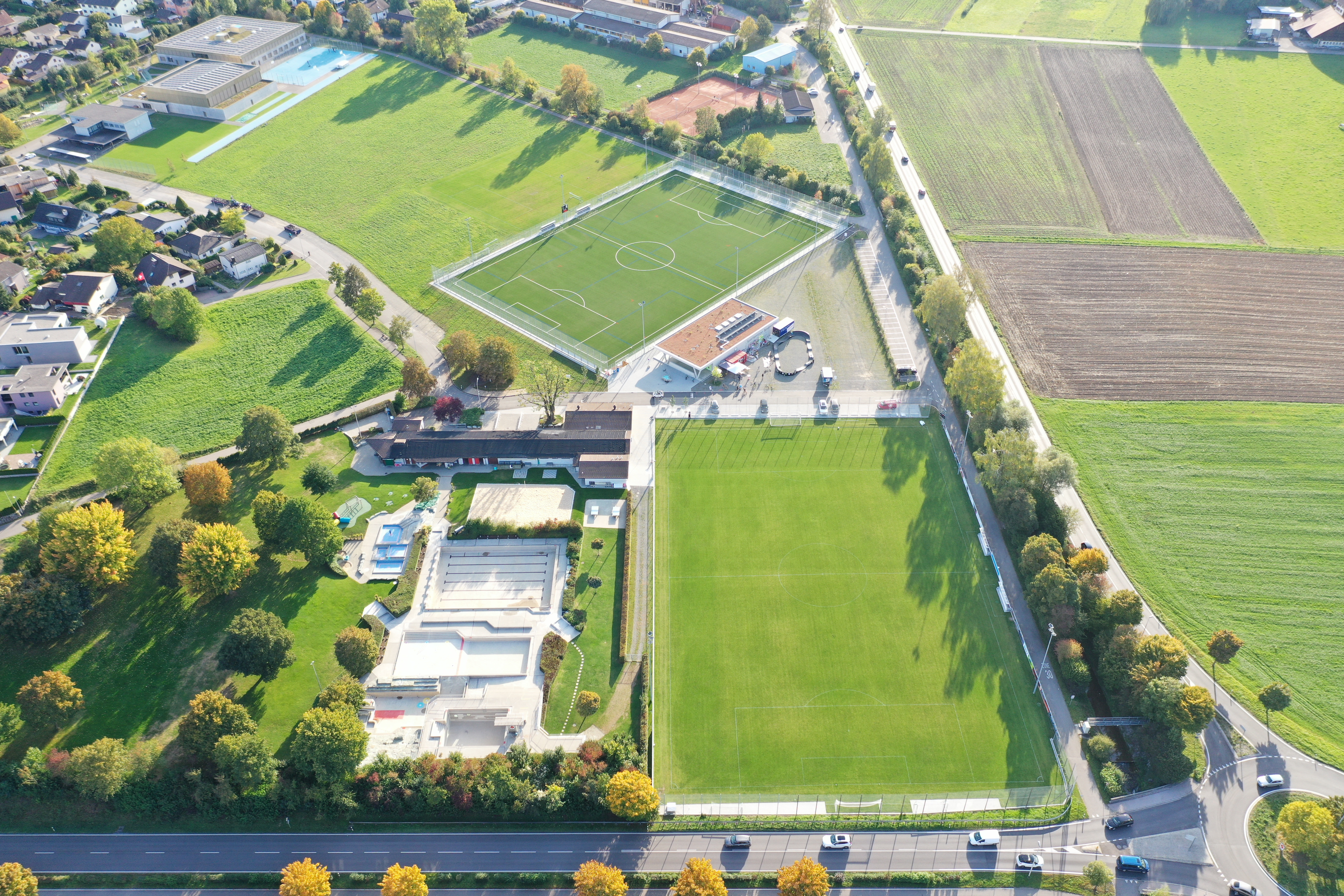 Sportanlage Badmatte - Stand der Bauarbeiten im Oktober 2020