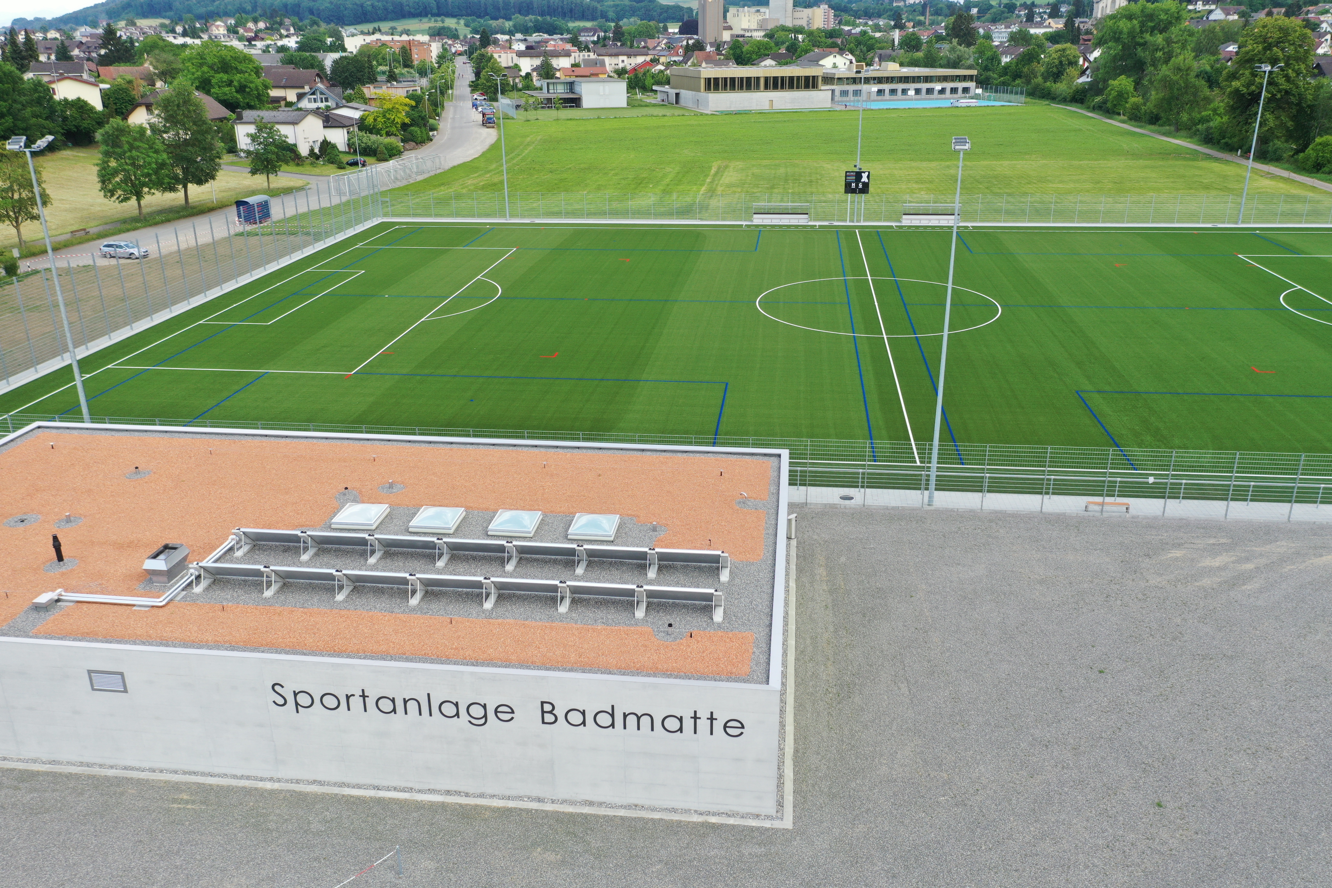Sportanlage Badmatte - Stand der Bauarbeiten Ende Mai 2020