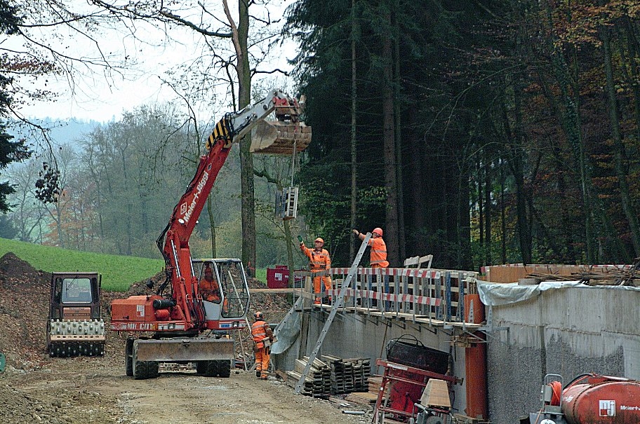 Bauarbeiten am 11. November 2004.