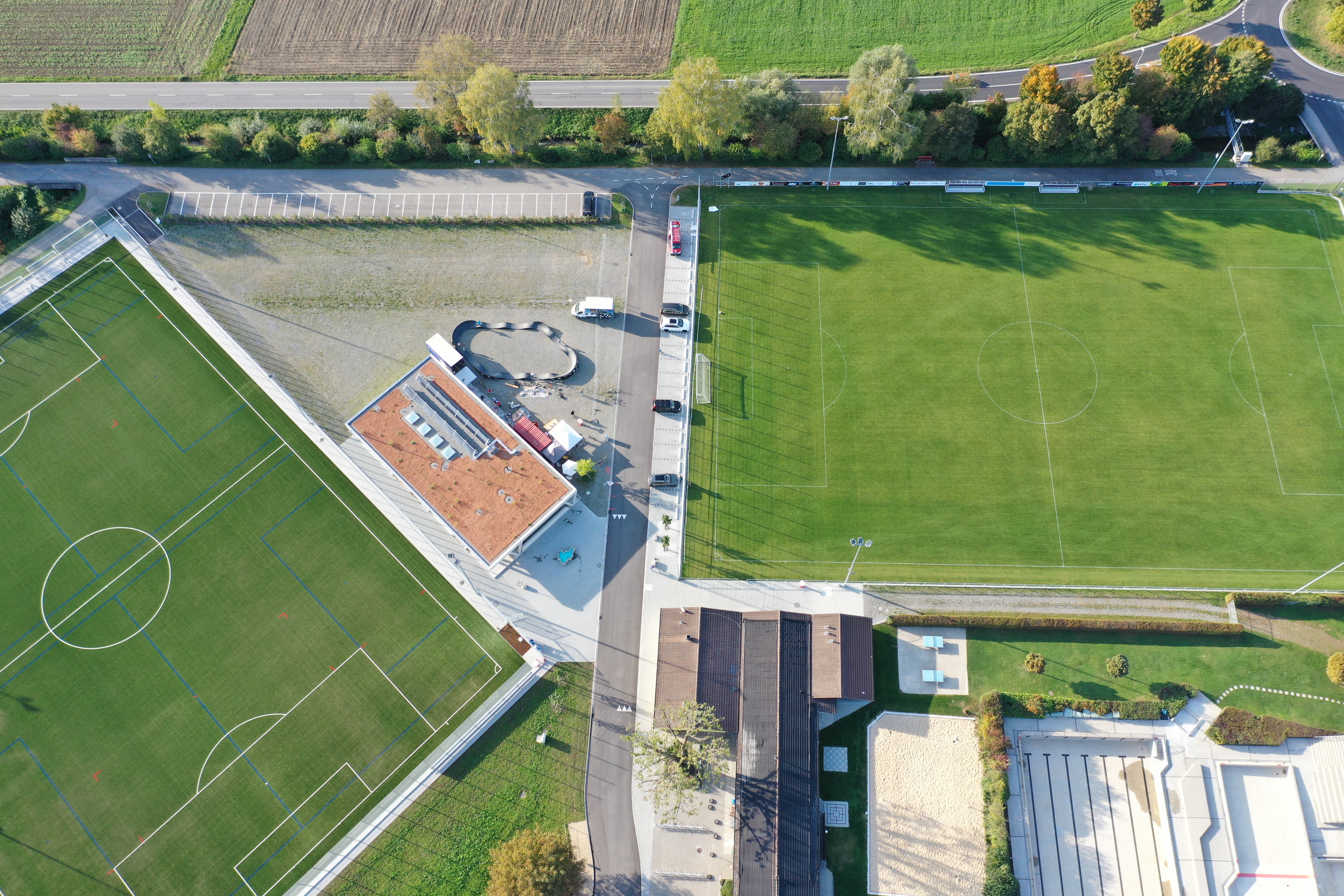 Sportanlage Badmatte - Stand der Bauarbeiten im Oktober 2020