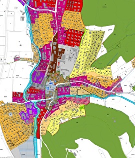 Bauzonenplan - Ausschnitt Bauzonen im Dorfzentrum (Symbolbild)