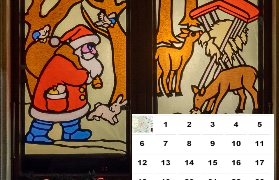 Adventsfenster - Symbolbild mit Kalender