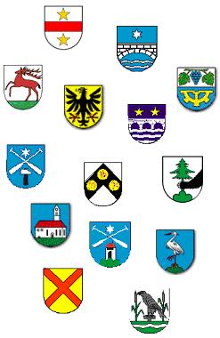 Regionales Zivilstandsamt Schöftland - Wappen der Gemeinden