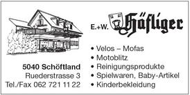 Häfliger Velos-Mofas-Spielwaren - Logo