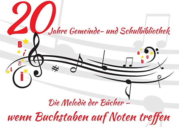 Bibliothek - 20 Jahre / Logo