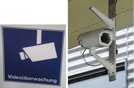 Videoüberwachung-Piktogramm und Kamera