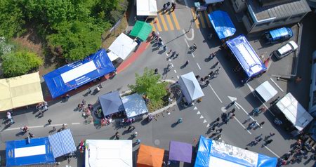 Jahrmarkt Schöftland - Flugaufnahme Lindenplatz