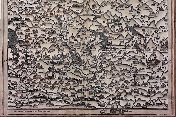 Finden Sie auf der Waldseemüllerkarte von 1513 die Gemeinde Root?
