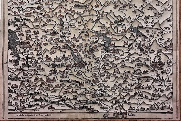 Finden Sie auf der Waldseemüllerkarte von 1513 die Gemeinde Root?