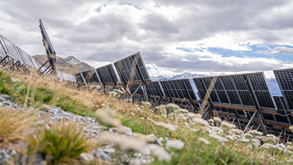 Solarpanels auf Madrisa