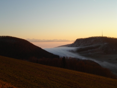 Winterbild mit Wolkenzug