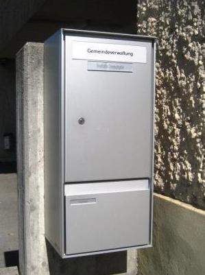 Gemeindebriefkasten für briefliche Stimmabgabe